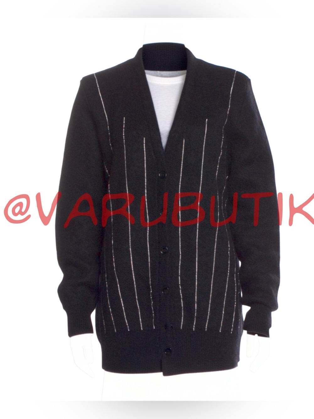 saint laurent paris fw14 swavorski studded mohair cardigan size m